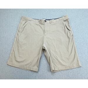 Jachs Shorts Mens 42 Beige Cotton Blend Stretch Chino Flat Front 11" Inseam